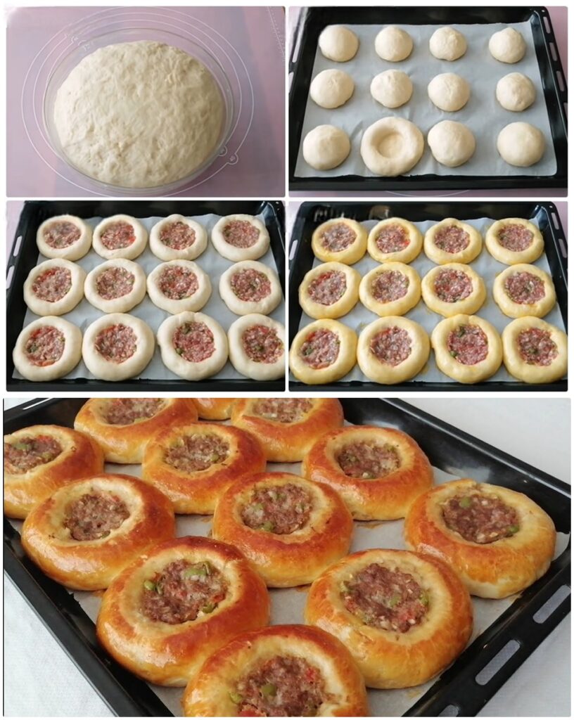 Yumuşacık Sünger Gibi Kıymalı Açık Poğaça Tarifi