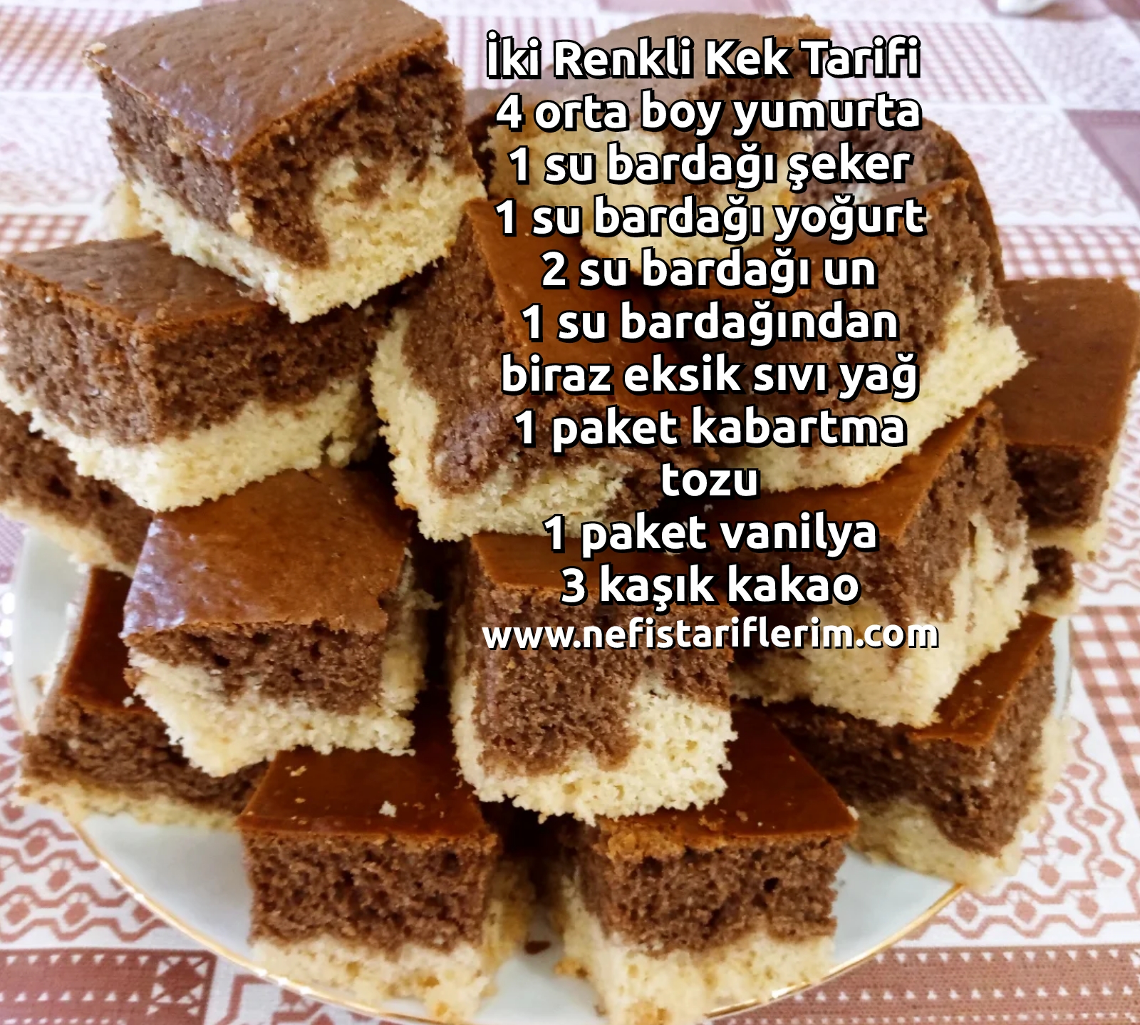 İki Renkli Kek Tarifi