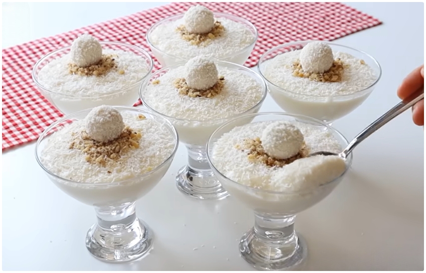 5 Dk’da Hindistan Cevizli Sütlü Tatlı