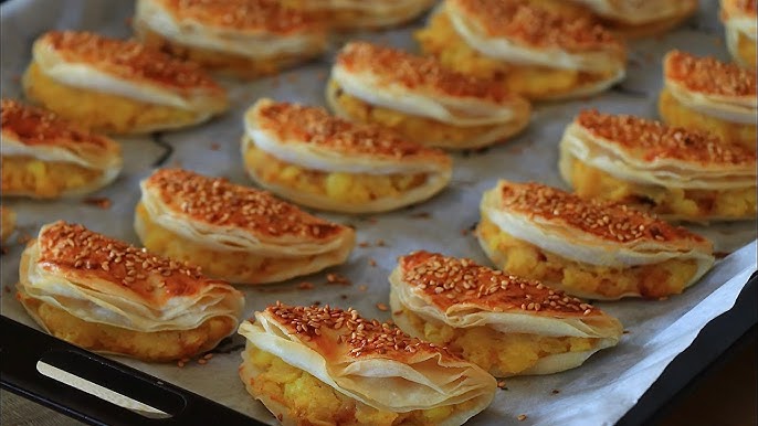 5 Yufkadan 2 Tepsi Kat Kat Puf Böreği