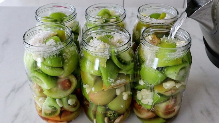 Kaynar Su ile Yaptığım Yeşil Domates Turşusu