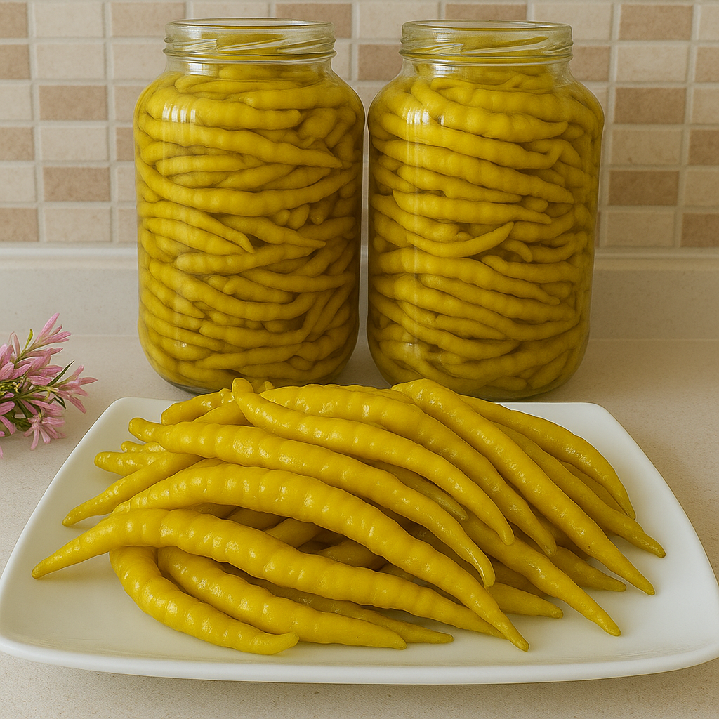 10 Günde Hazır Kıl Biber Turşusu Tarifi