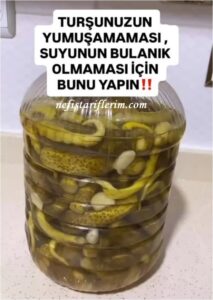 Yumuşamayan Suyu Berrak Turşu Tarifi