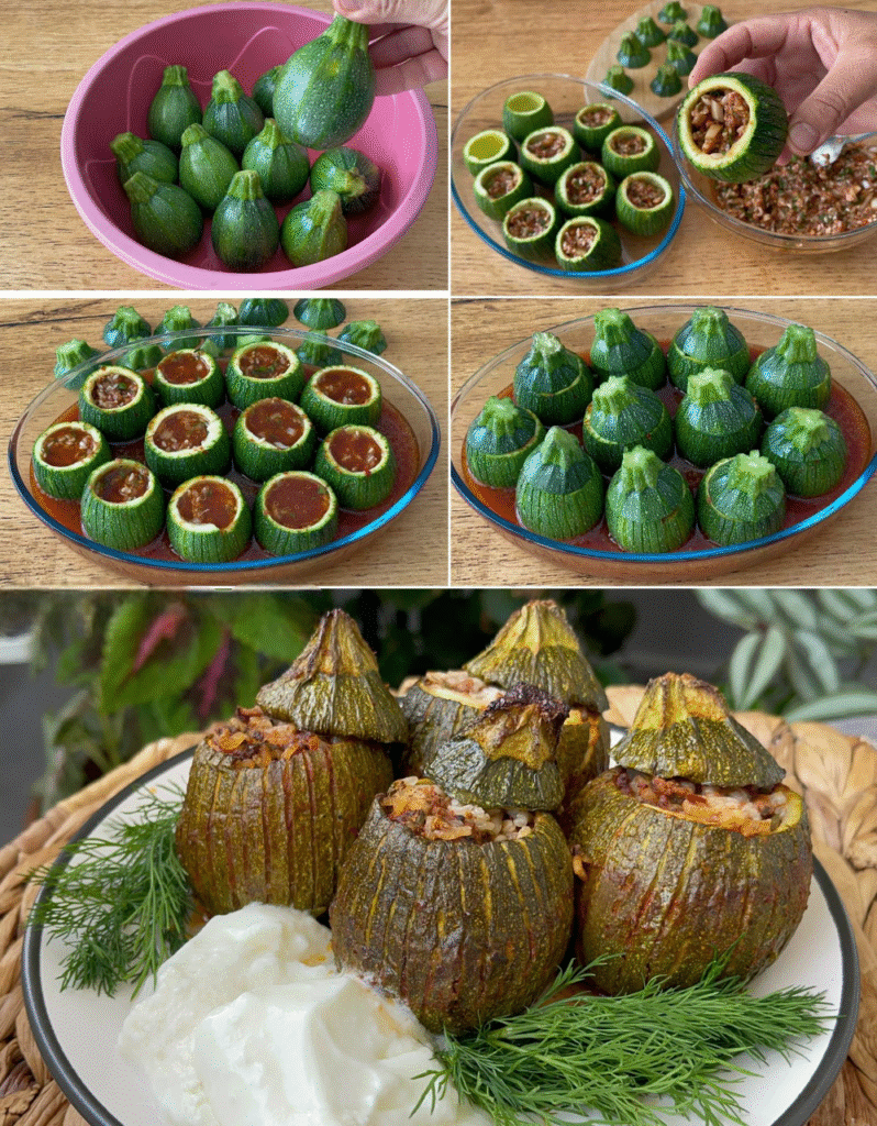 Girit Kabağından Etli Ekşili Kabak Dolması