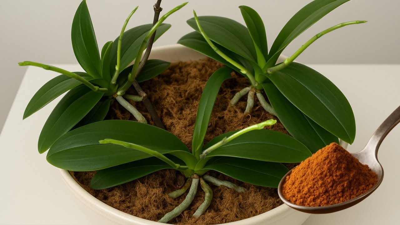 Sadece üstüne serpin Aniden çiçeksiz orkideler çılgınca çicek açar