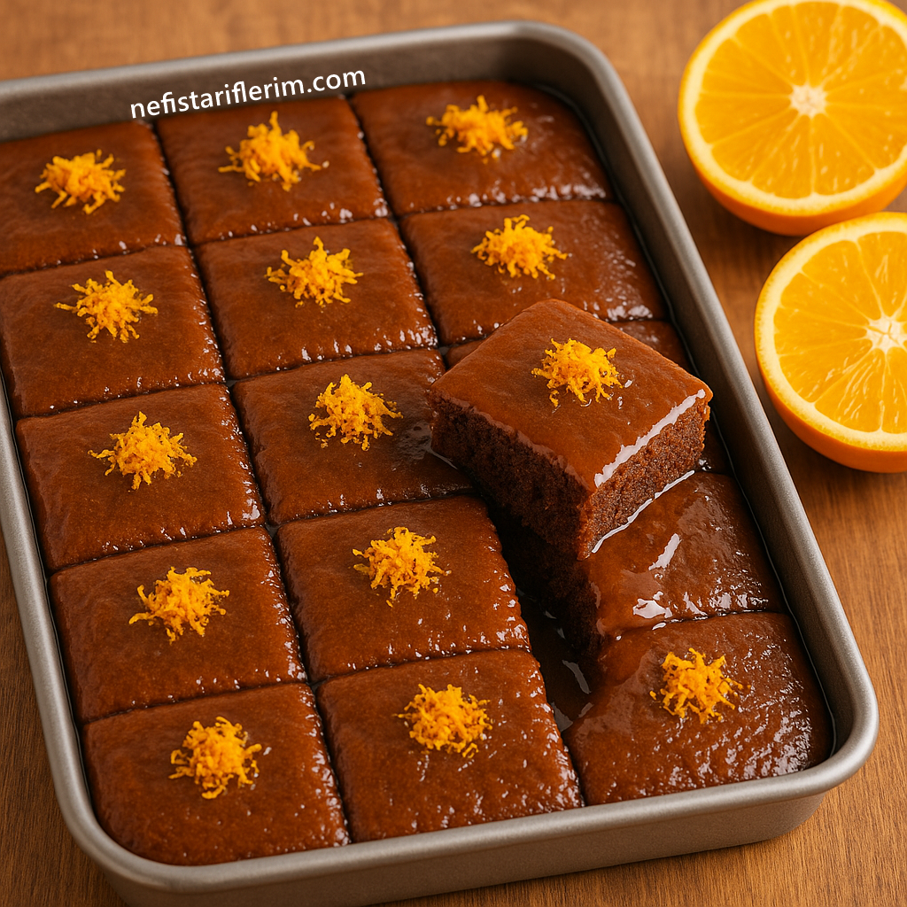 Portakallı Kare Dilim Kek Tarifi