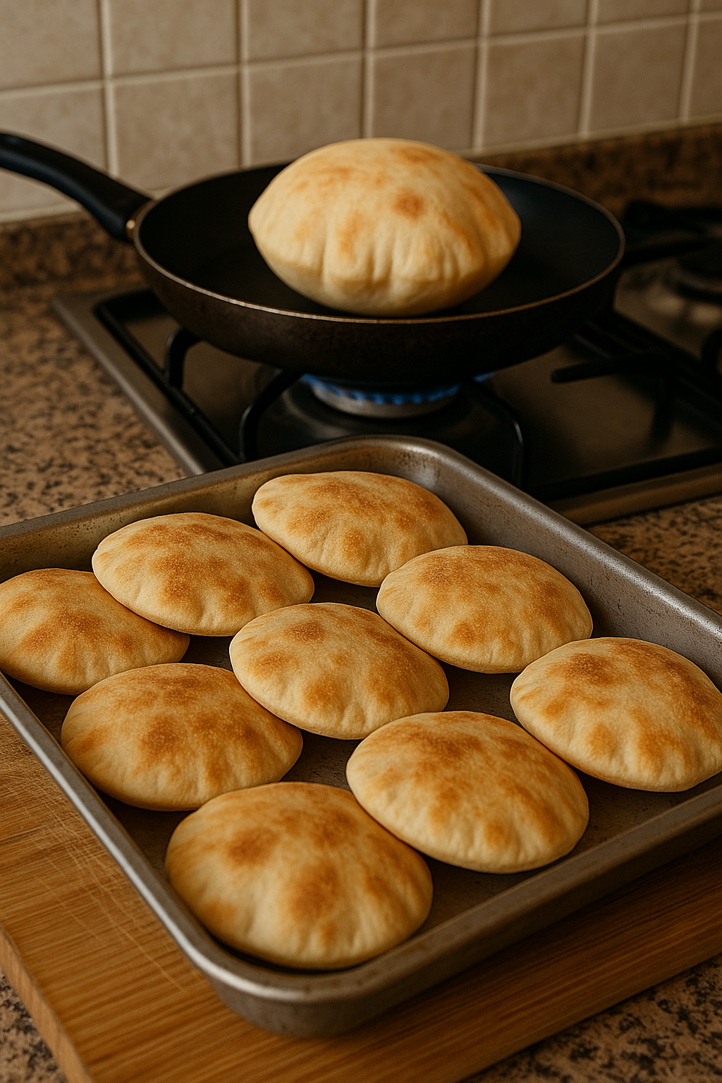 Tavada Balon Gibi Kabaran Pita Ekmek Tarifi