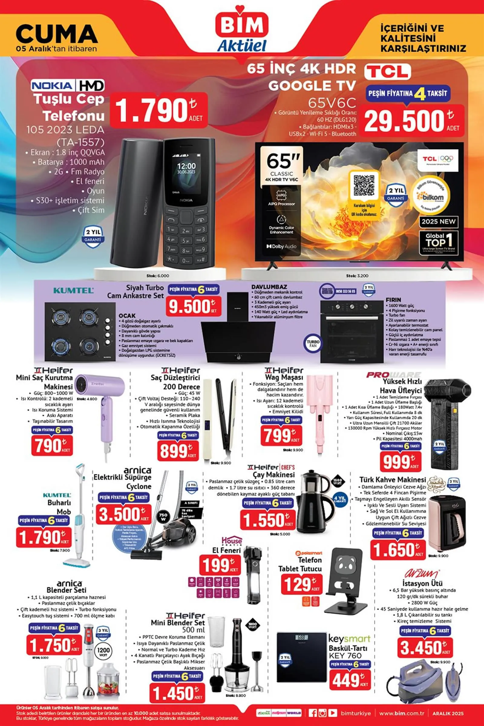 BİM 5 Aralık 2025 İndirimli Ürünler Kataloğu
