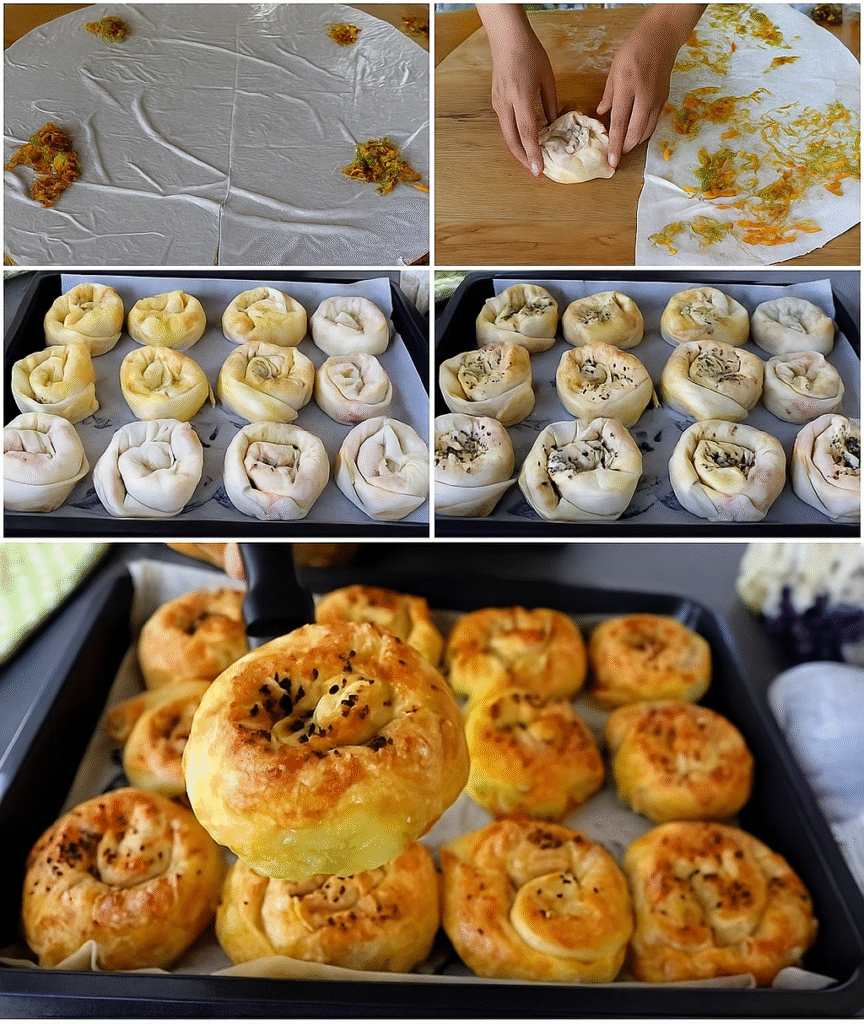 Pırasalı Gül Böreği Tarifi