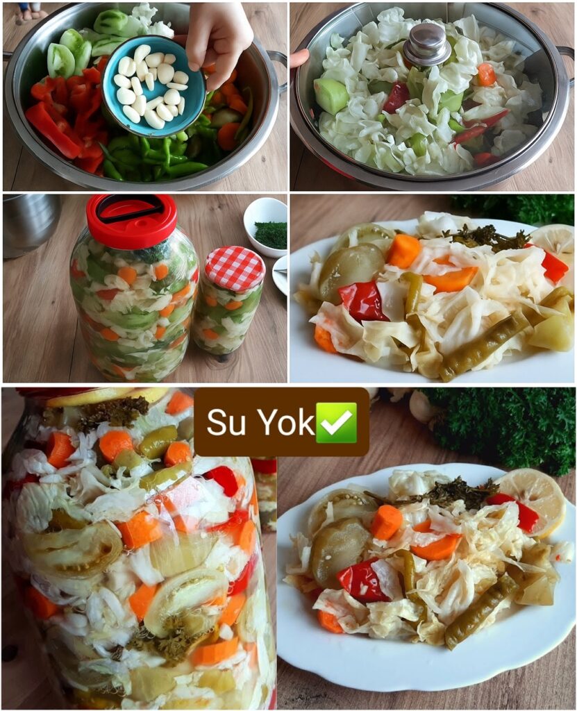 Susuz Kışlık Karışık Turşu Tarifi