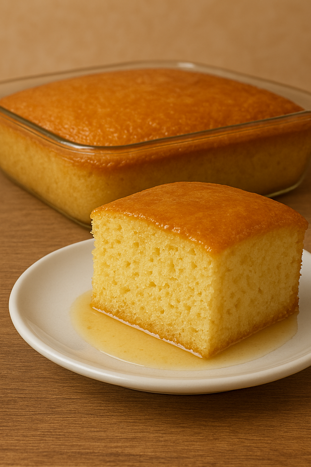 Borcamda Sade Islak Kek Tarifi