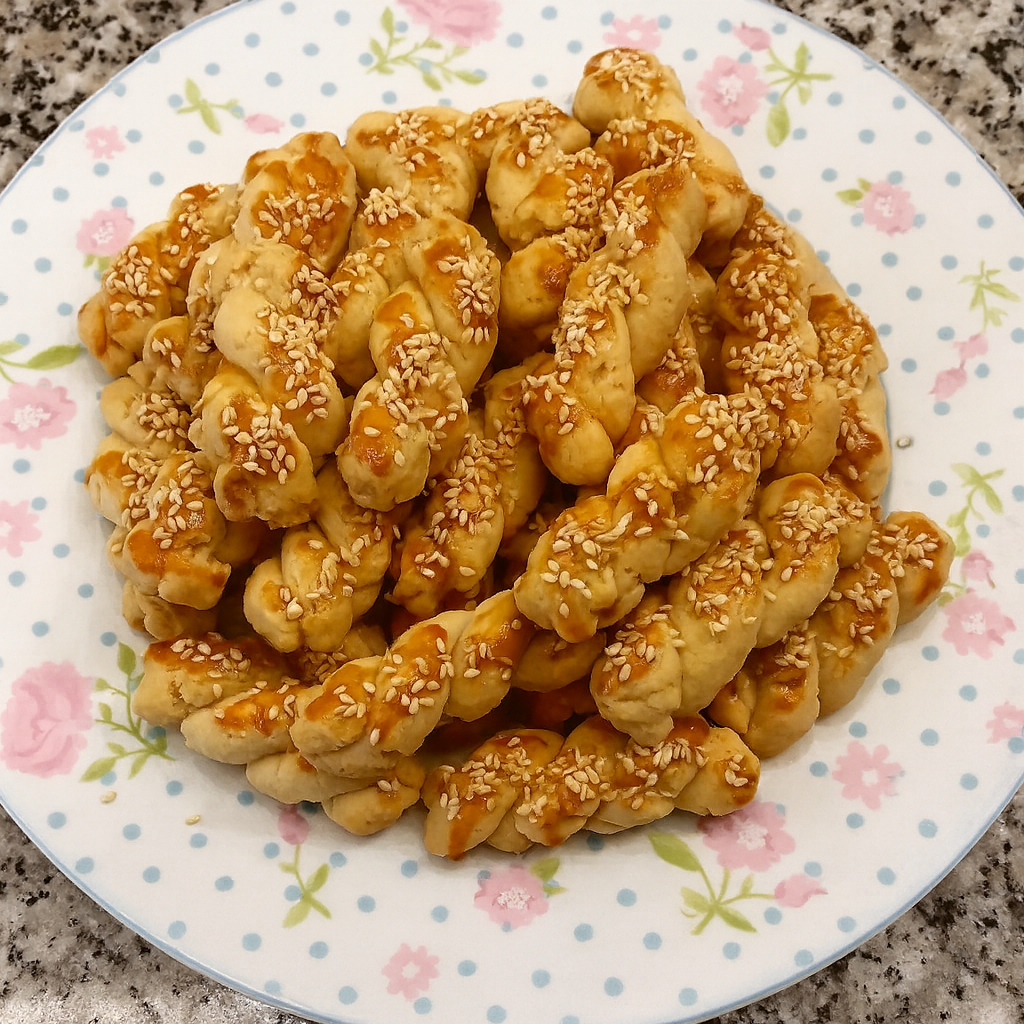 Kıyır Kıyır Susamlı Burgu Kurabiye Tarifi