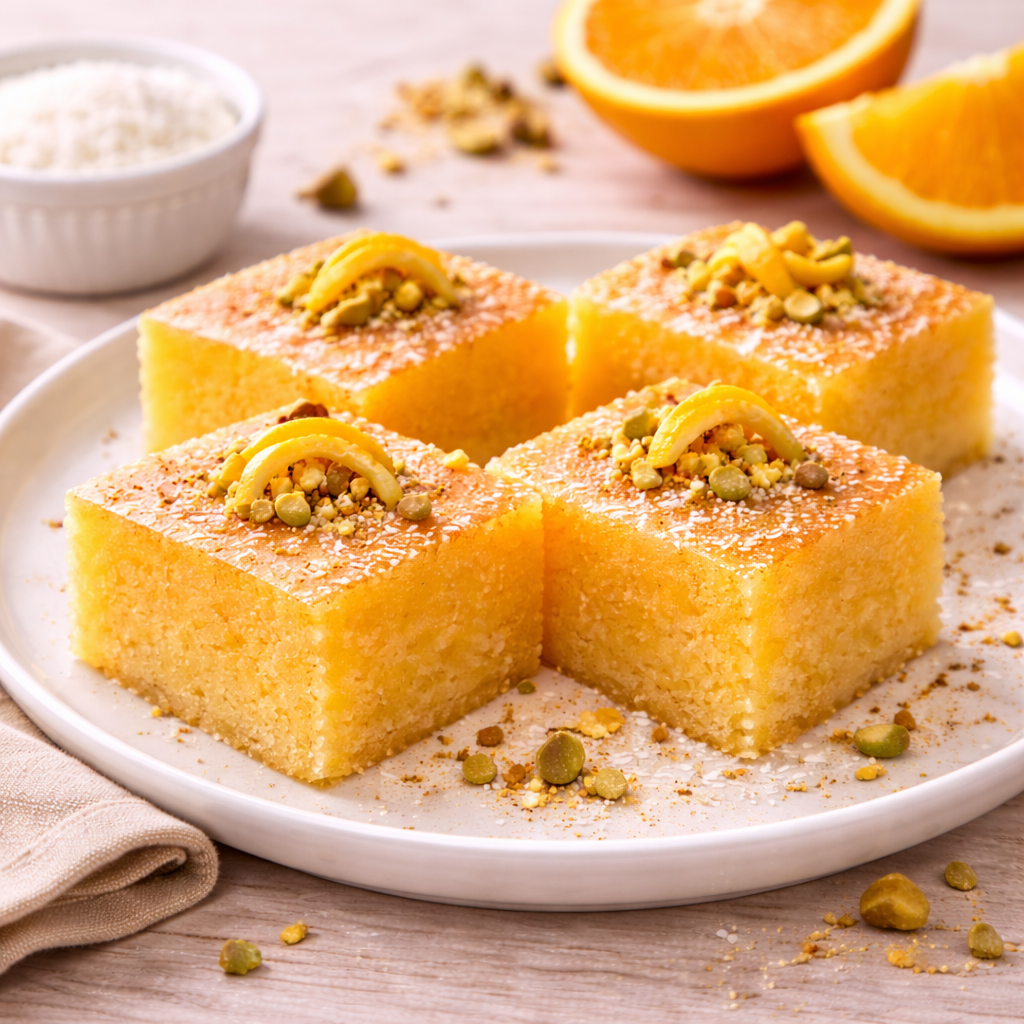 Fırınsız Portakallı İrmik Tatlısı Tarifi (Hafif, Ferah ve Çok Pratik)