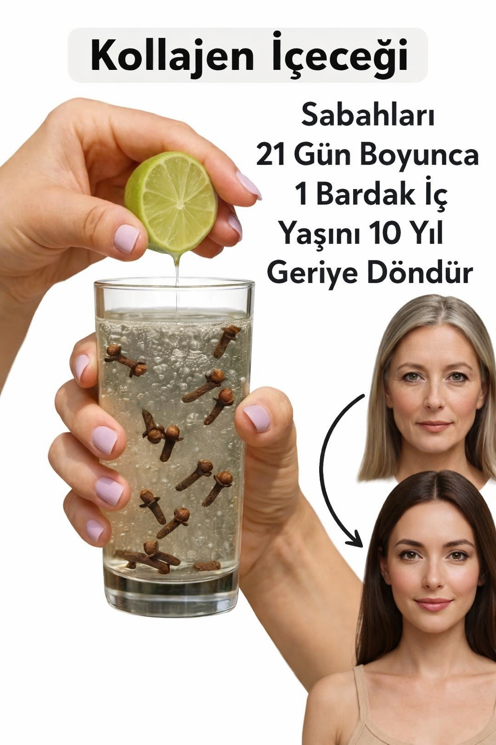 Karanfil & Limon Kollajen İçeceği Kırışıklıksız