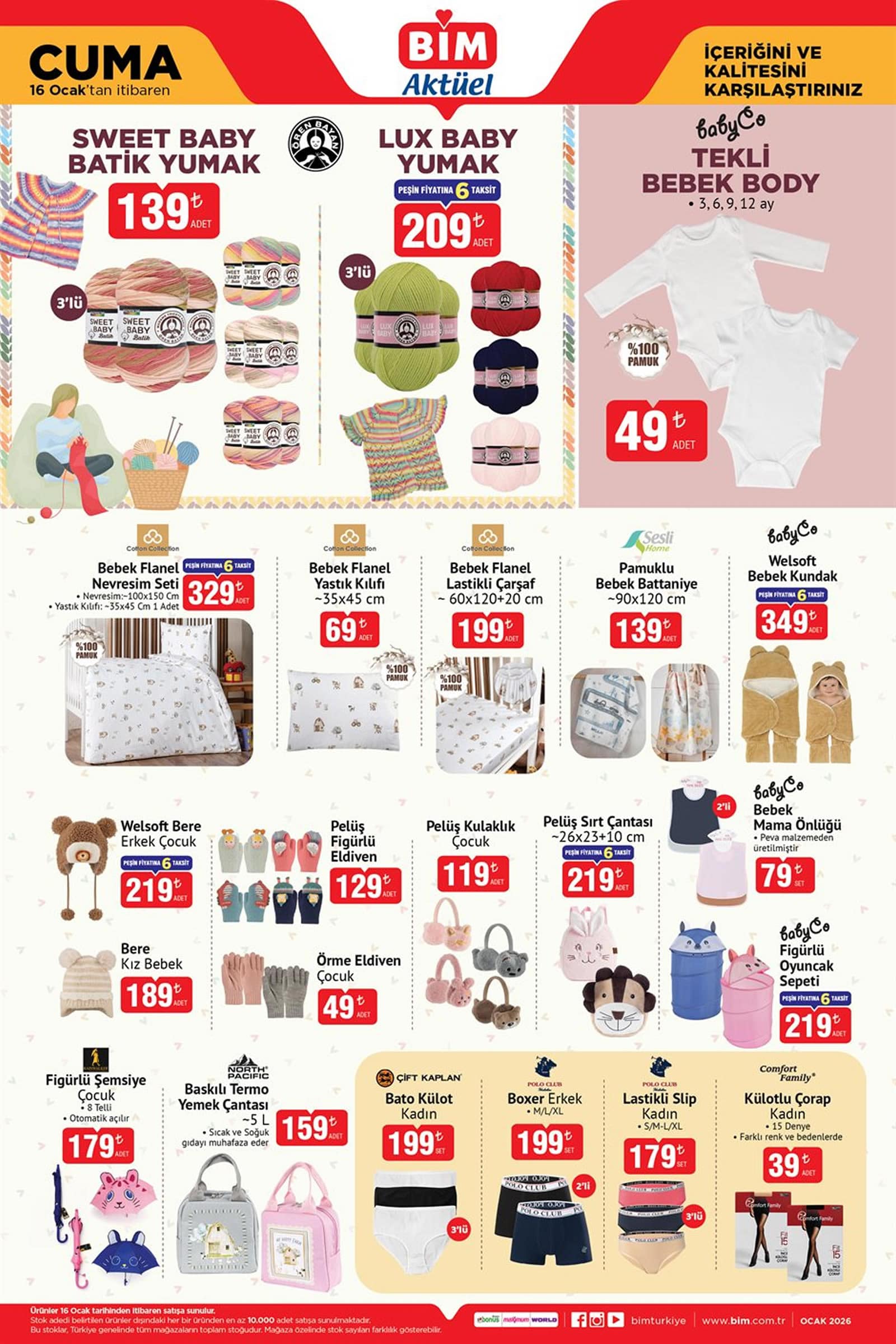 BİM 16 Ocak 2026 Aktüel Ürünler Kataloğu