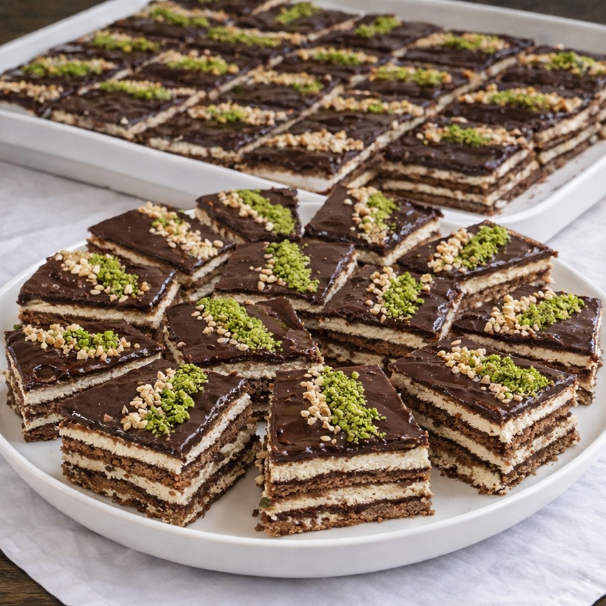 Kat Kat Bisküvili Çikolatalı Tatlı Tarifi