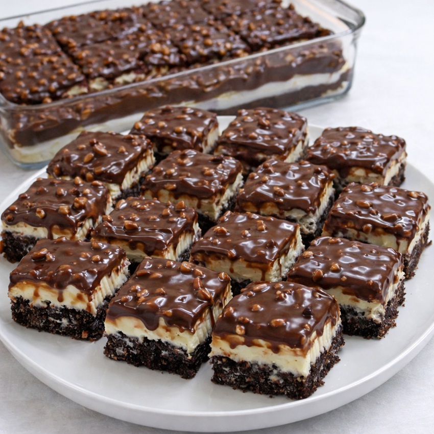 Borcamda Çikolatalı Kat Kat Tatlı Tarifi