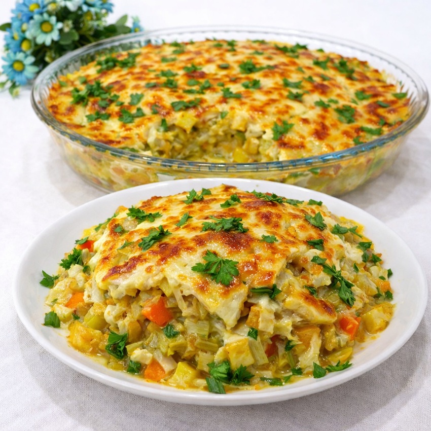 Fırında Enfes Pırasa Yemeği