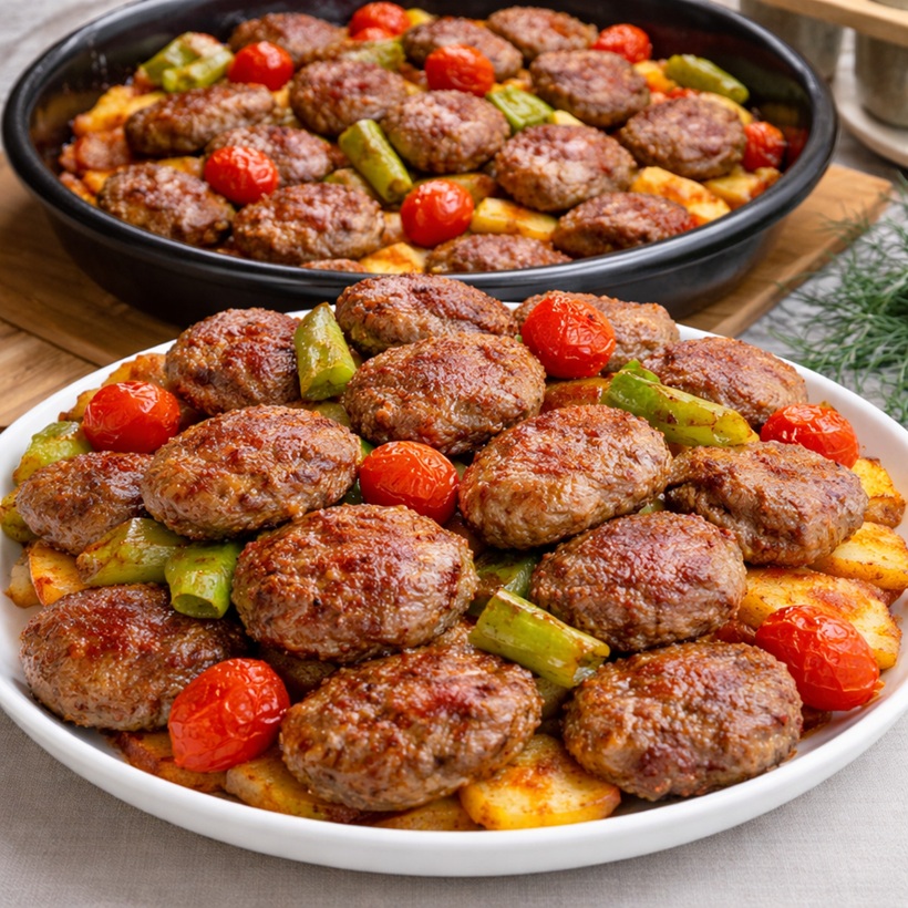 Fırında Köfte Patates Tarifi