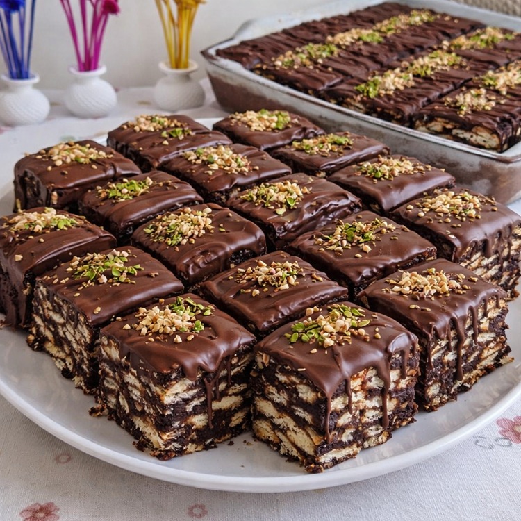 Kare Dilim Mozaik Pasta Tarifi