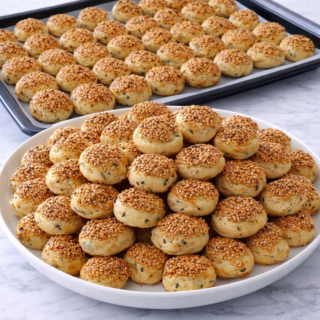 Lokmalık Susamlı Tuzlu Kurabiye Tarifi