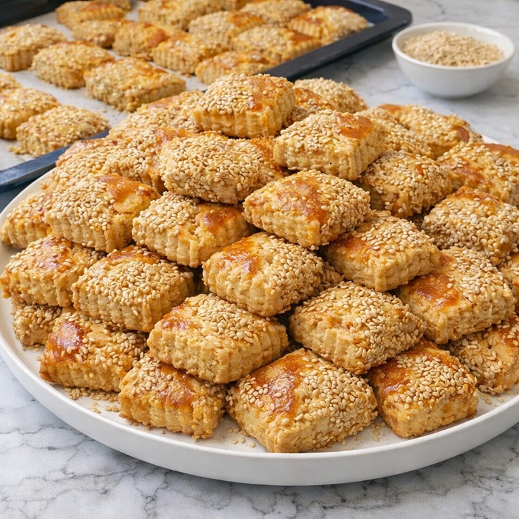 Susamlı Tuzlu Kurabiye Tarifi