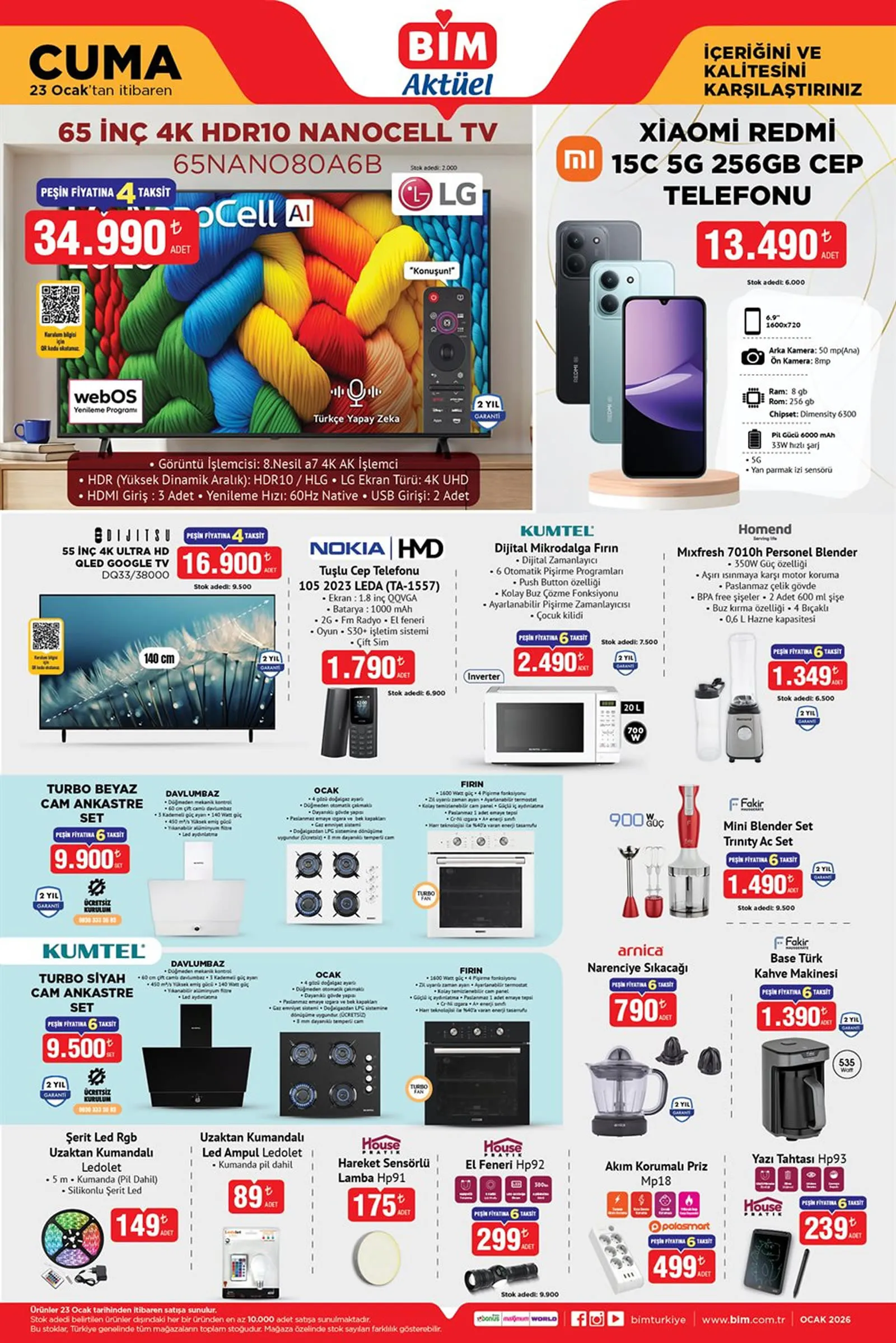 BİM 23 Ocak 2026 Aktüel Ürünler
