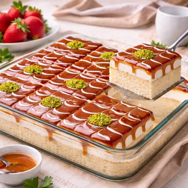 Bol Sütlü Nefis Borcam Pastası Tarifi