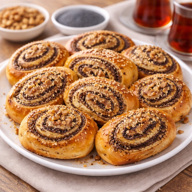 Haşhaşlı Cevizli Çörek Tarifi