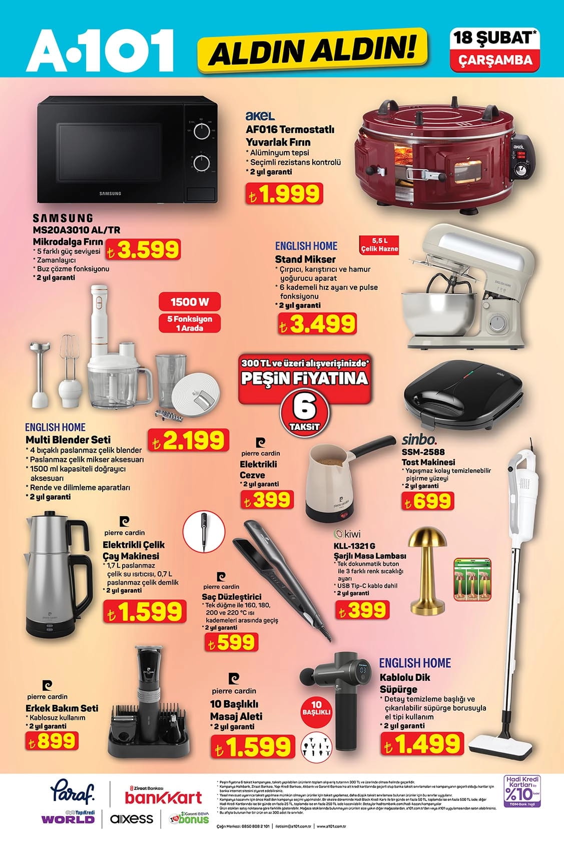 A101 19 Şubat 2026 İndirimli Ürünler