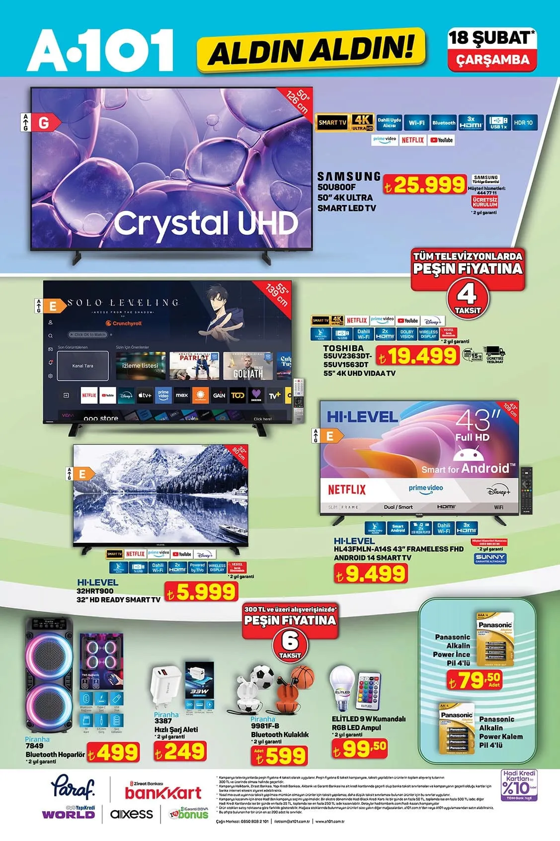 A101 19 Şubat 2026 İndirimli Ürünler