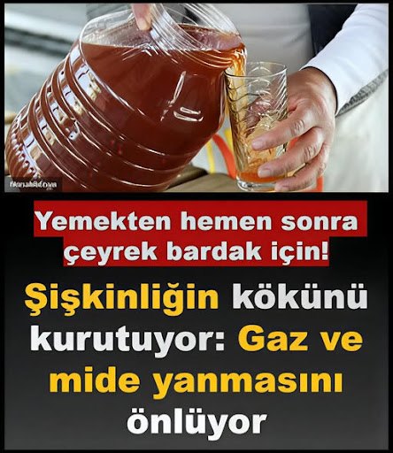 Yemekten hemen sonra çeyrek bardak için!