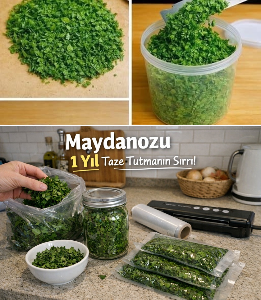 Maydanozu 1 Yıl Taze Tutmanın Sırrı!