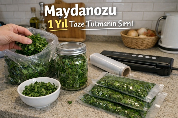 Maydanozu 1 Yıl Taze Tutmanın Sırrı!