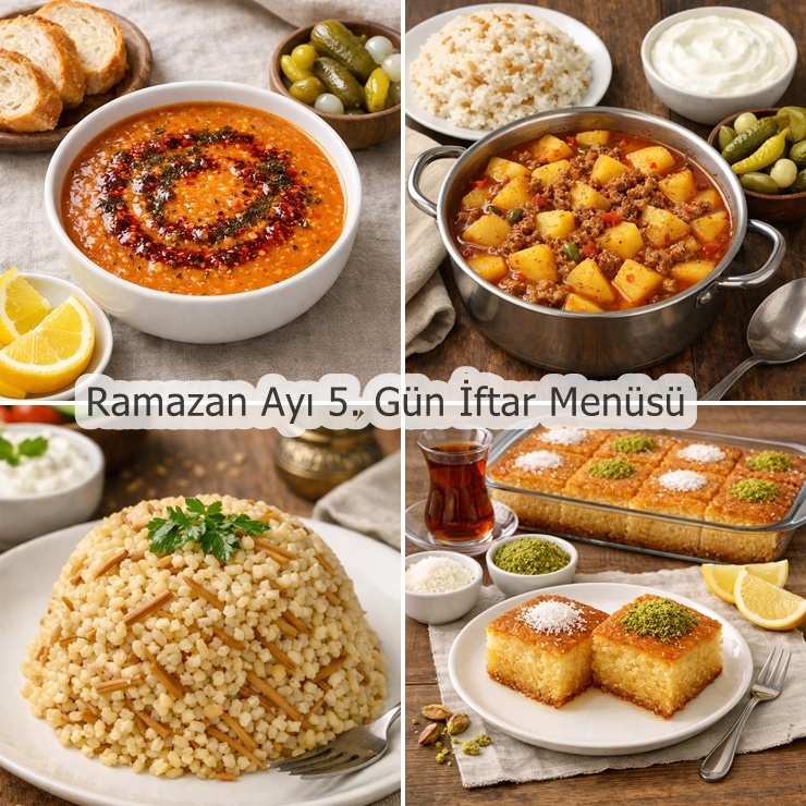 Ramazan Ayı 5. Gün İftar Menüsü