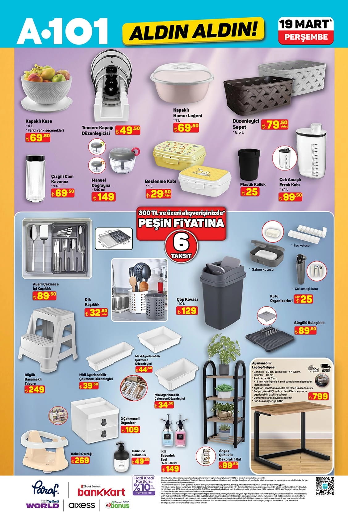 A101 19 Mart 2026 İndirimli Ürünler Kataloğu