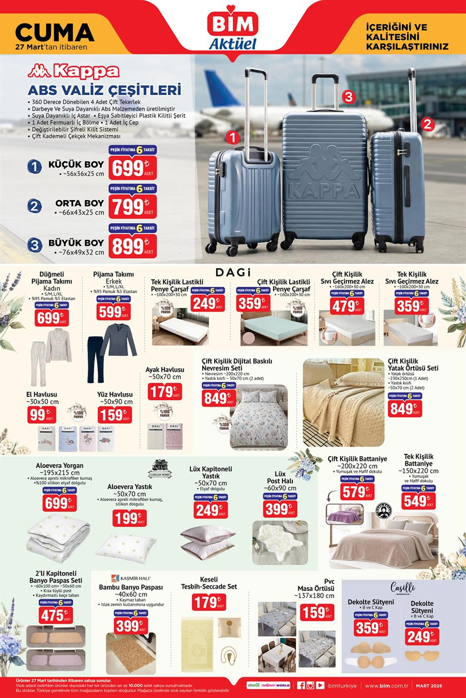 BİM 27 Mart 2026 Aktüel Ürünler Kataloğu