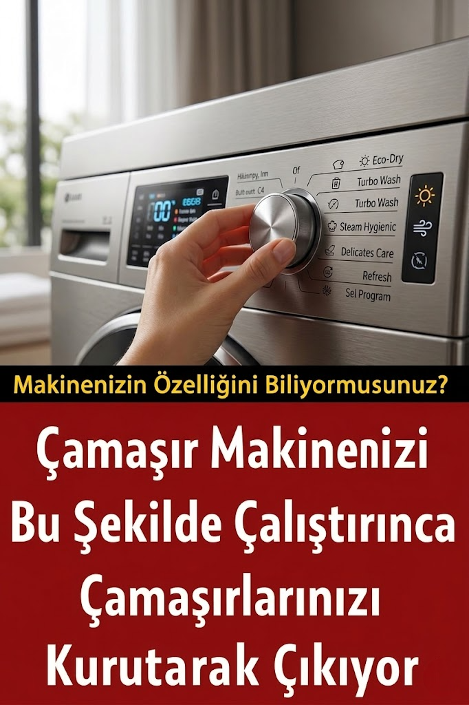 Çamaşırları kurutmak için çamaşır makinesi. İşte bilmediğiniz özellik
