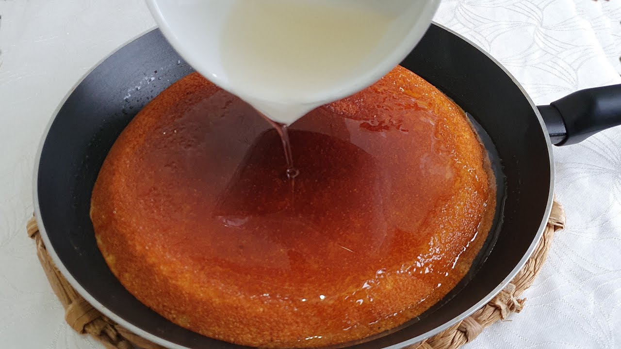 Yapımı Çok Pratik Tavada Revani Tatlısı