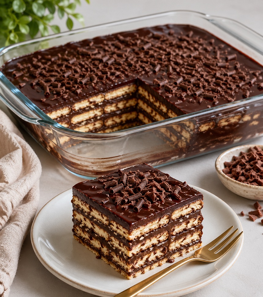 10 Dakikada Bisküvili Pasta Tarifi