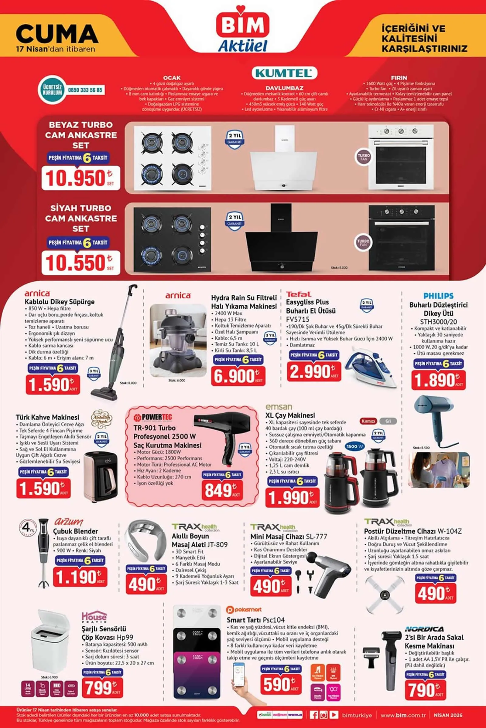 BİM 17 Nisan 2026 Aktüel Ürünler Kataloğu