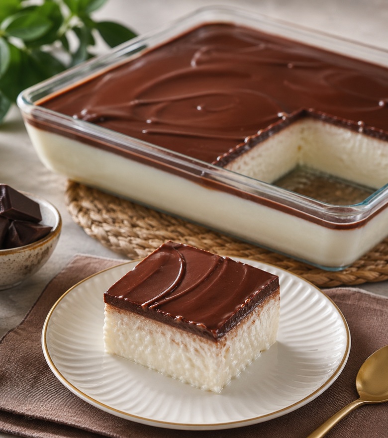 Borcamda Çikolata Soslu Sütlü Tatlı Tarifi