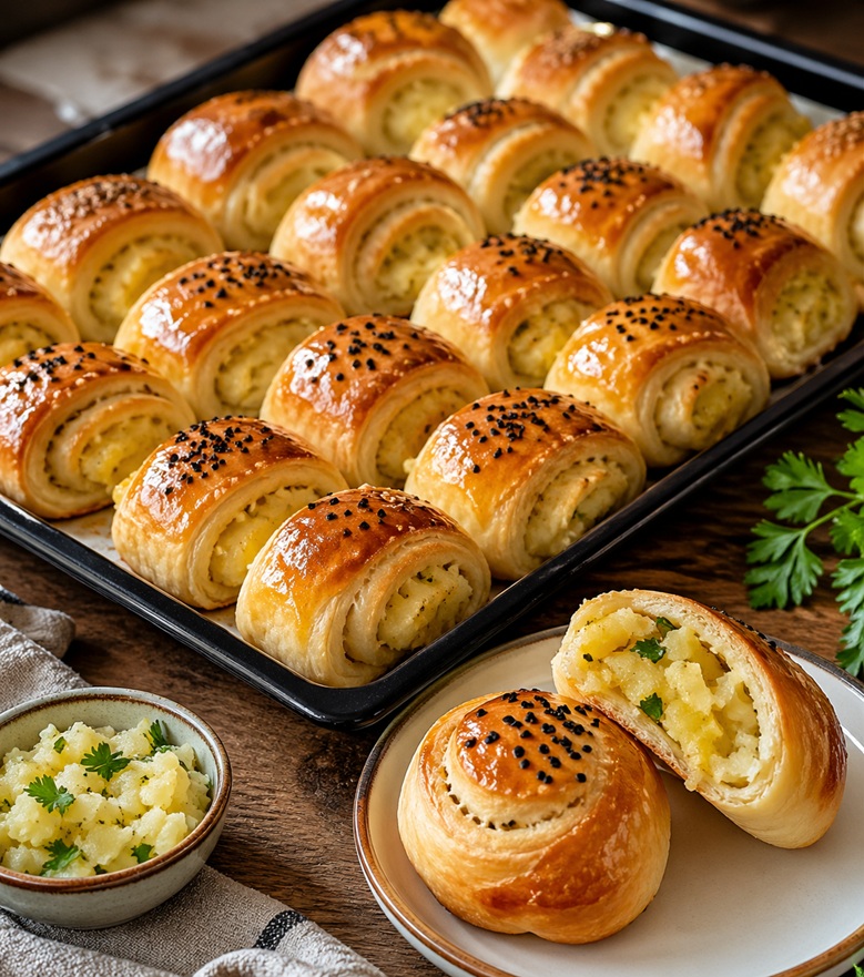 Patatesli Rulo Poğaça Tarifi