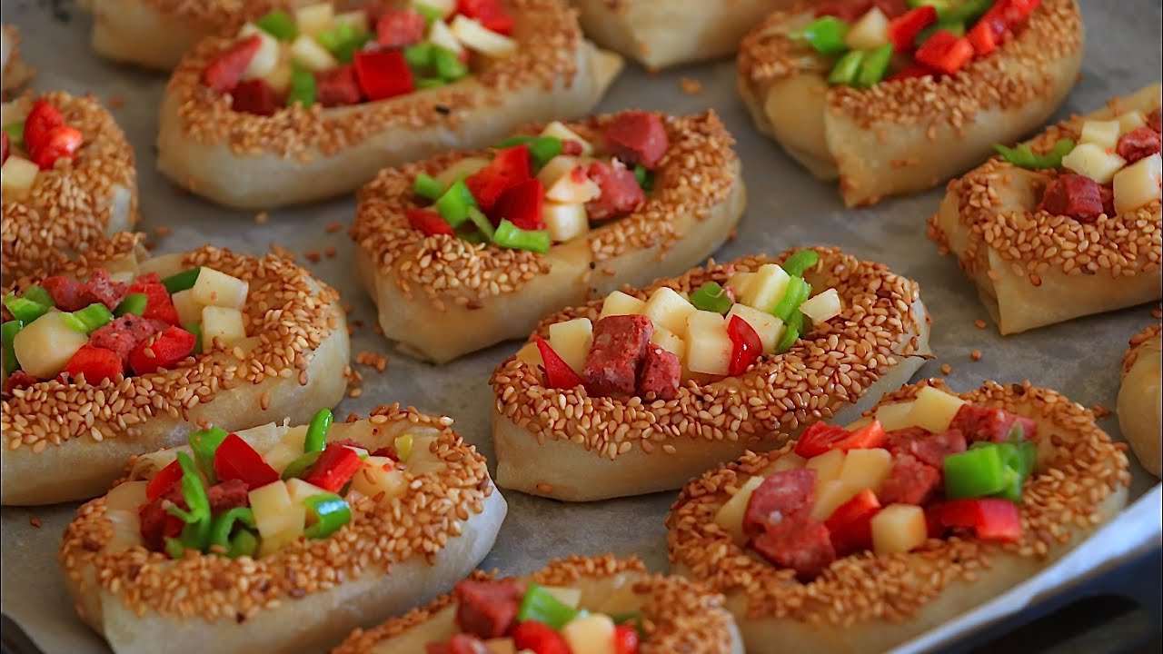 Hazır Yufkadan Çıtır Mini Simit Pizzalar
