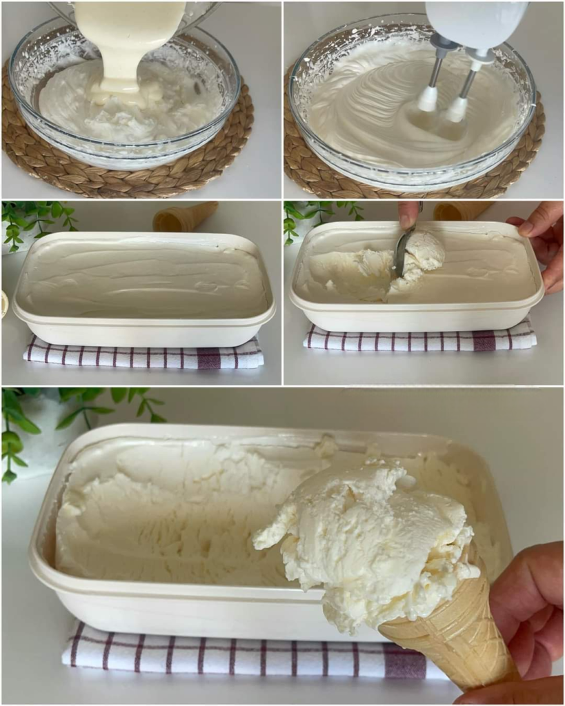 Evde Kolay Vanilyalı Dondurma Tarifi (Karıştırmadan, Salep Yok!)